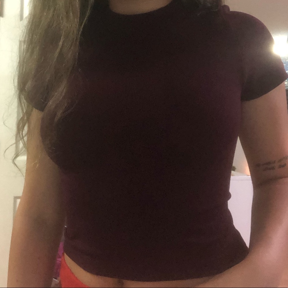 Burgundy crop top